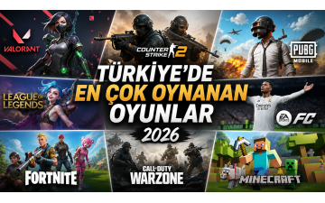 Türkiye’de En Çok Oynanan Oyunlar (2026 Güncel Liste)