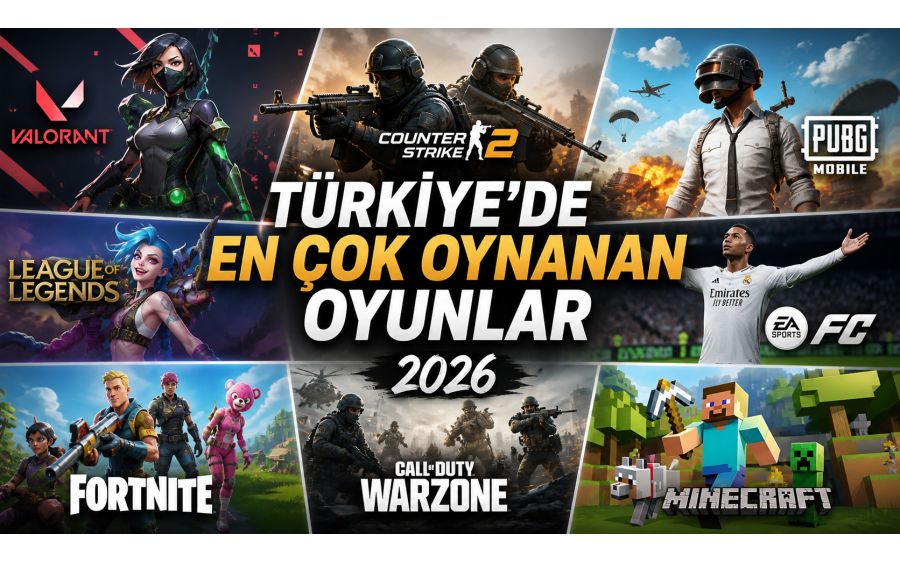 Türkiye’de En Çok Oynanan Oyunlar (2026 Güncel Liste)