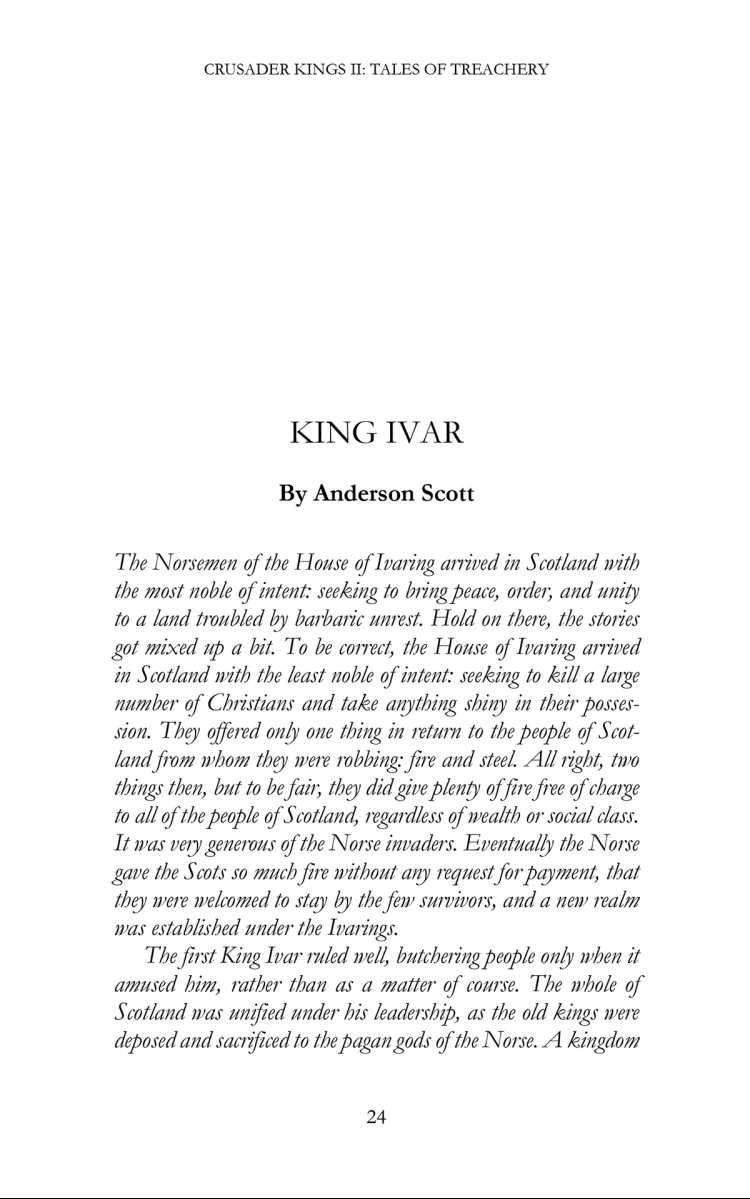 Crusader Kings II: Ebook: Tales of Treachery