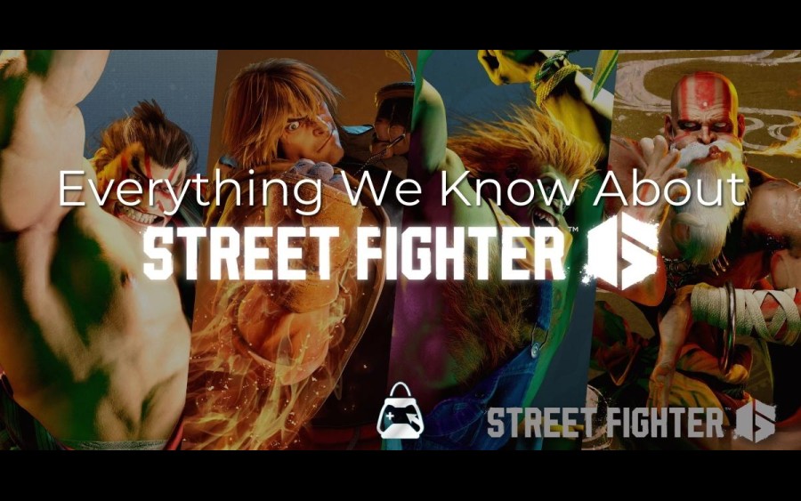 Arkada Street Fighter 6 görüntüsü ve önde Everything We Know About Street Fighter 6 başlığı
